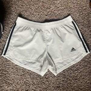 Adidas White Athletic Shorts Size Medium